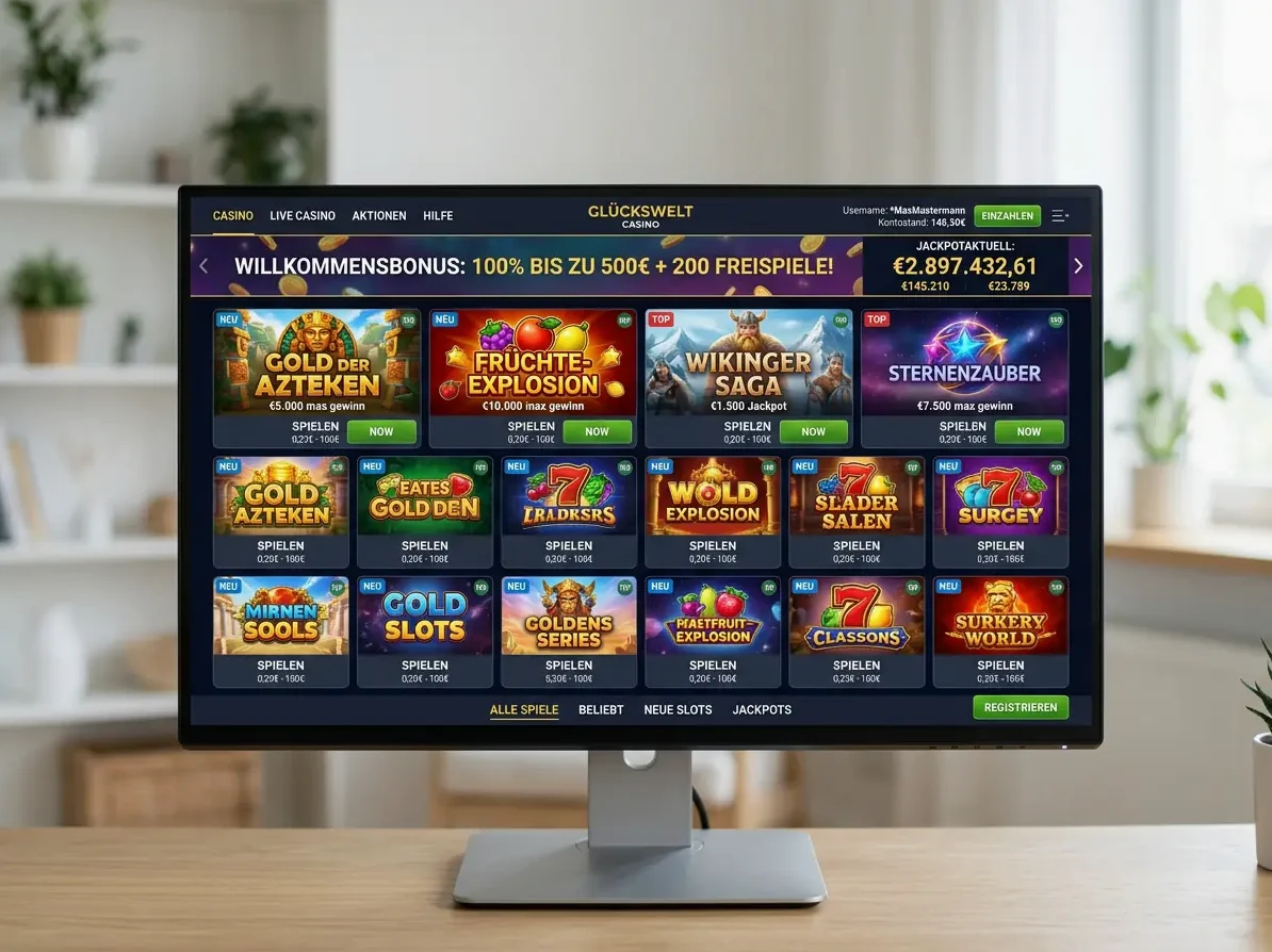 Blick in die Spielwelt von LuckyHills